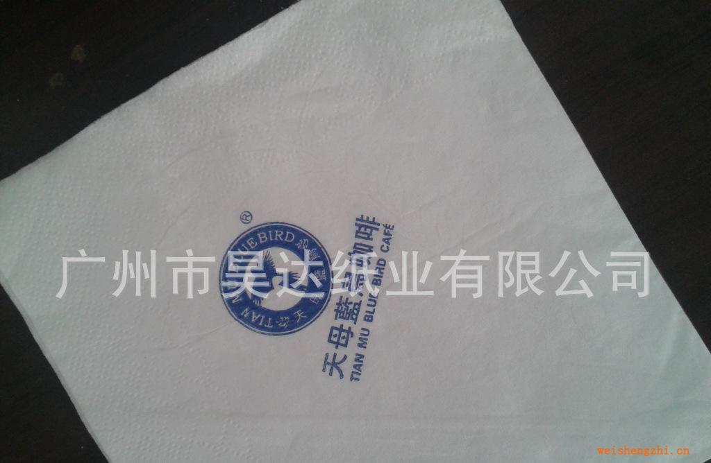 供應高品質純木漿西餐巾紙（可印1-2色LOGO）