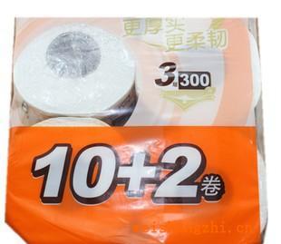 清風卷紙原木純品卷筒衛生紙3層300段12卷