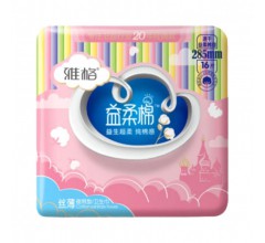 益柔棉絲薄夜用型衛生巾16片 285mm